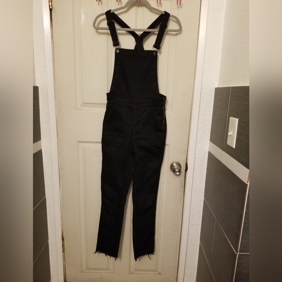 Madewell Cali Demi-Boot Overalls in Black Frost Size Small - Picture 2 of 16